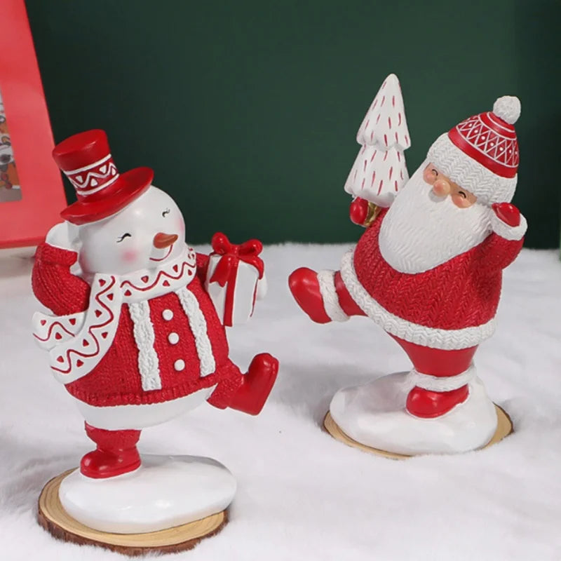 Christmas Snowman Christmas Tree Ornaments American Creative Home Desktop Party Decorations Resin Items Children'S Holiday Gifts