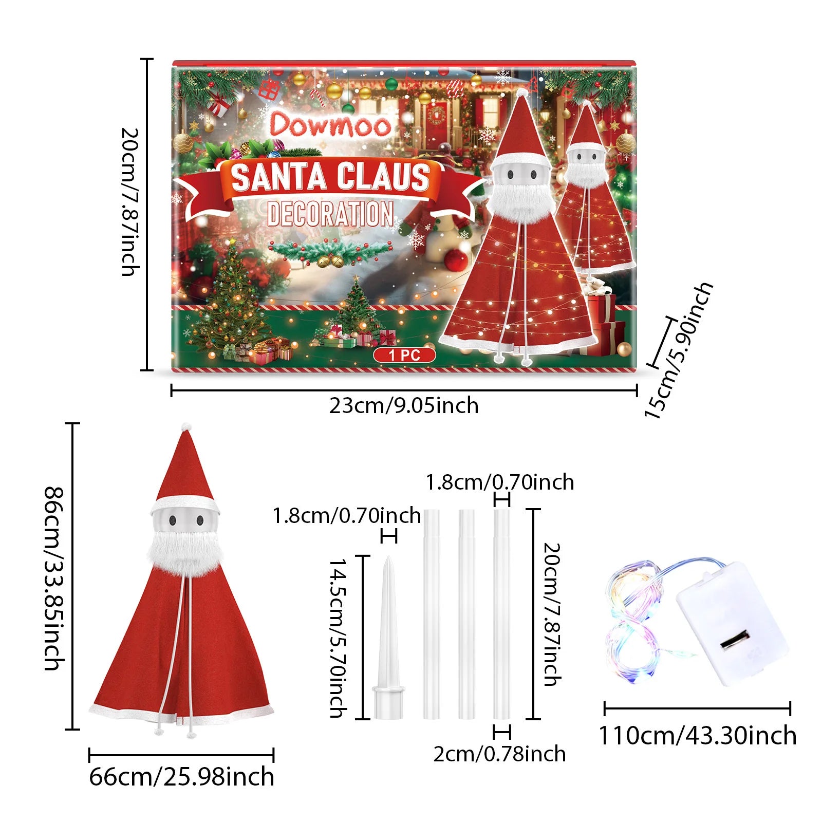 Christmas Santa Claus Decorations Fun Ornaments for Festive Atmosphere Detachable Lightweight Playful Toys