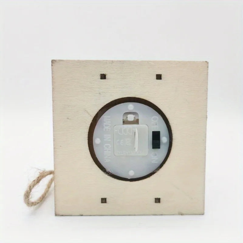 Christmas Wooden Crafts Wooden Christmas Small House Cabin Lighting Ornaments Pendant Christmas Tree Decoration