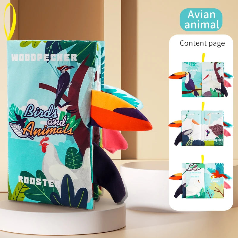 Baby Books Toys, Baby Books 0-6 Months, 3PCS Touch and Feel Cloth Crinkle Soft Books, Toys for 0-3-6-12-18 Months Infant Newborn