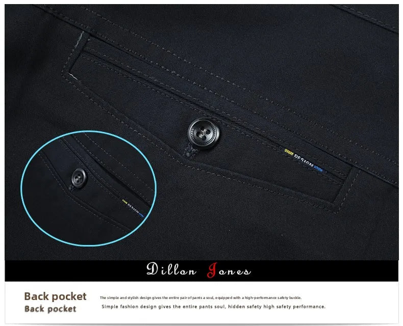 2025 Mens High Waist Loose Straight Cotton Casual Pants