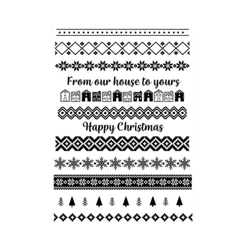 Christmas Wishes Autumn Leaves Lace Clear Stamps for Scrapbooking For Paper Making Frame Card Craft Transparent Seal