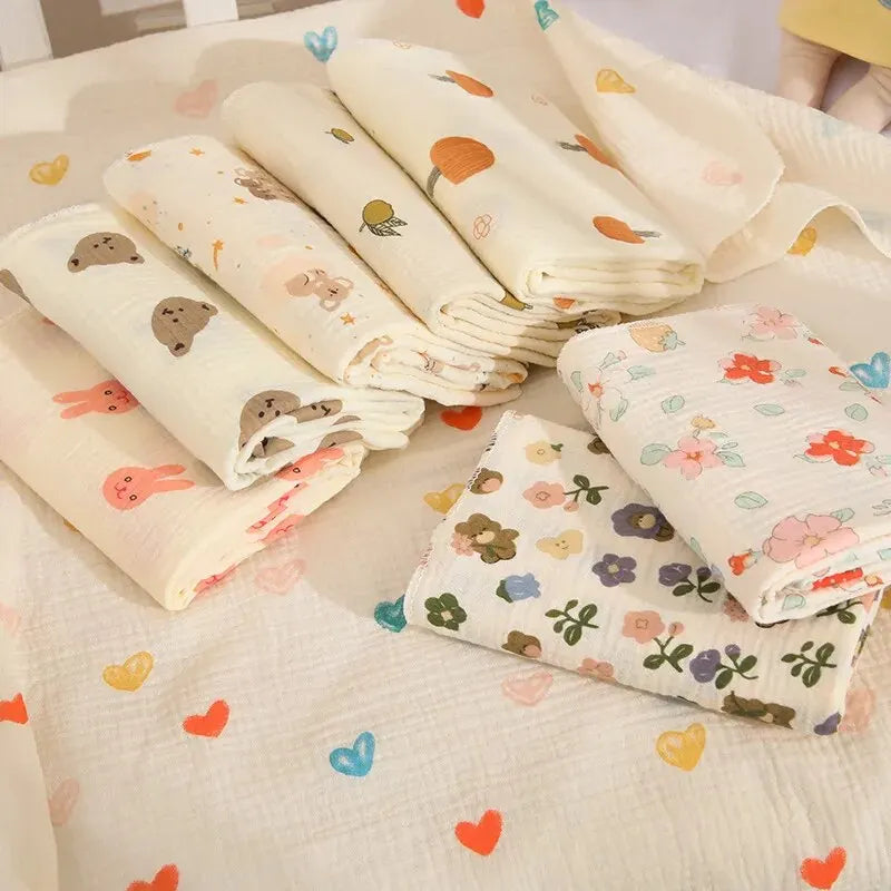Baby Receive Blanket for Newborn Cotton Muslin Swaddle Blanket Bedding Infant Bath Towel Baby Items Mother Kids