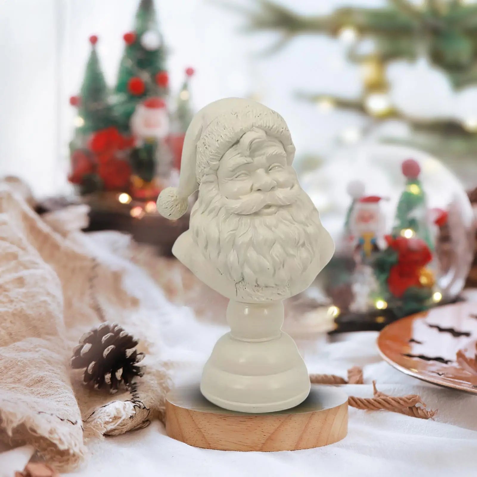 Christmas Santa Claus Figurines Resin Sculpture Christmas decorations Statue Party Winter holiday party desktop decoration