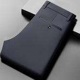 Mens Thin Stretch Straight Summer Pants Silky No-Iron Fabric