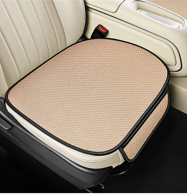 Breathable Ice Silk Car Seat Cushion Non-slip and Wear-resistant Solid Color Ice Silk Car Seat Cover, Universal Fit Most Cars