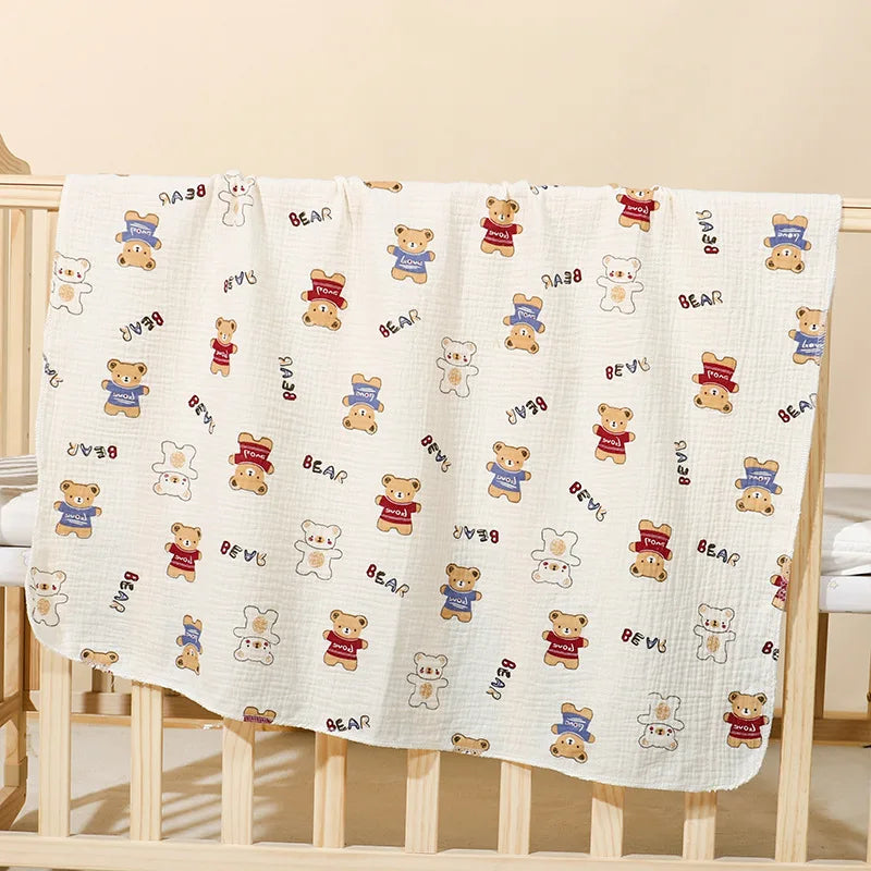 Baby Receive Blanket for Newborn Cotton Muslin Swaddle Blanket Bedding Infant Bath Towel Baby Items Mother Kids