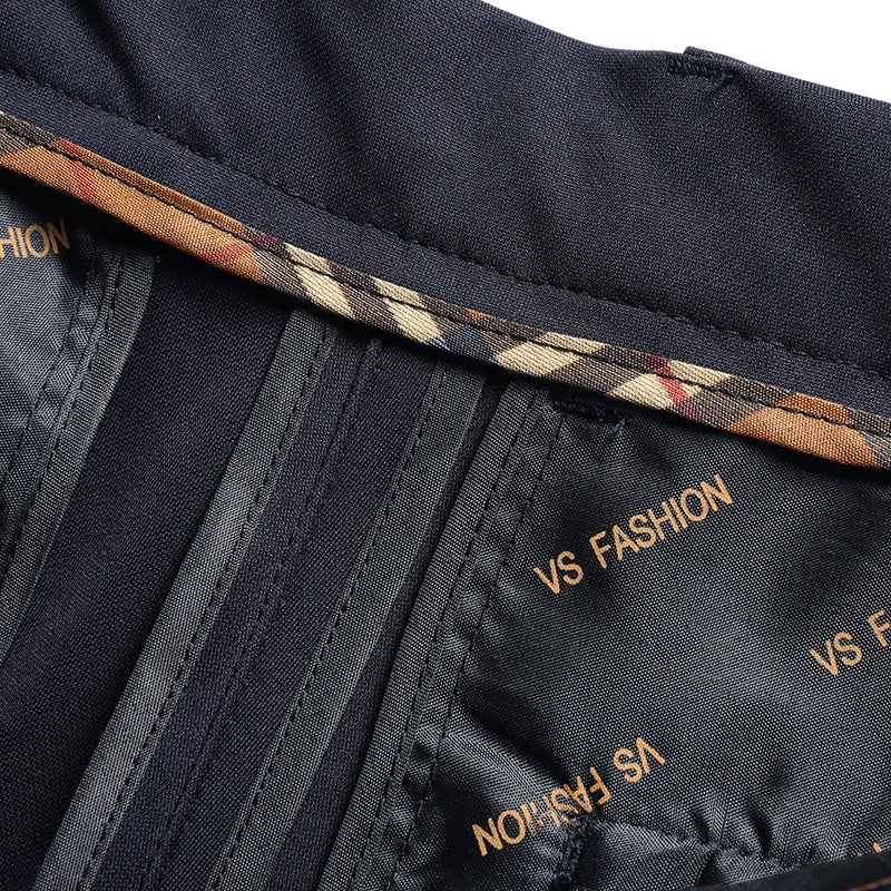 Mens Thin Stretch Straight Summer Pants Silky No-Iron Fabric