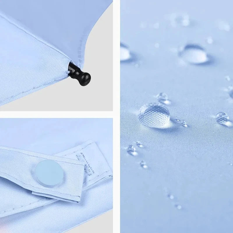 Solid Color Capsule Umbrella Portable Mini Sunshade Sunscreen Rain Umbrella Black Rubber Alloy Handle Foldable Sun Rain Dual Use