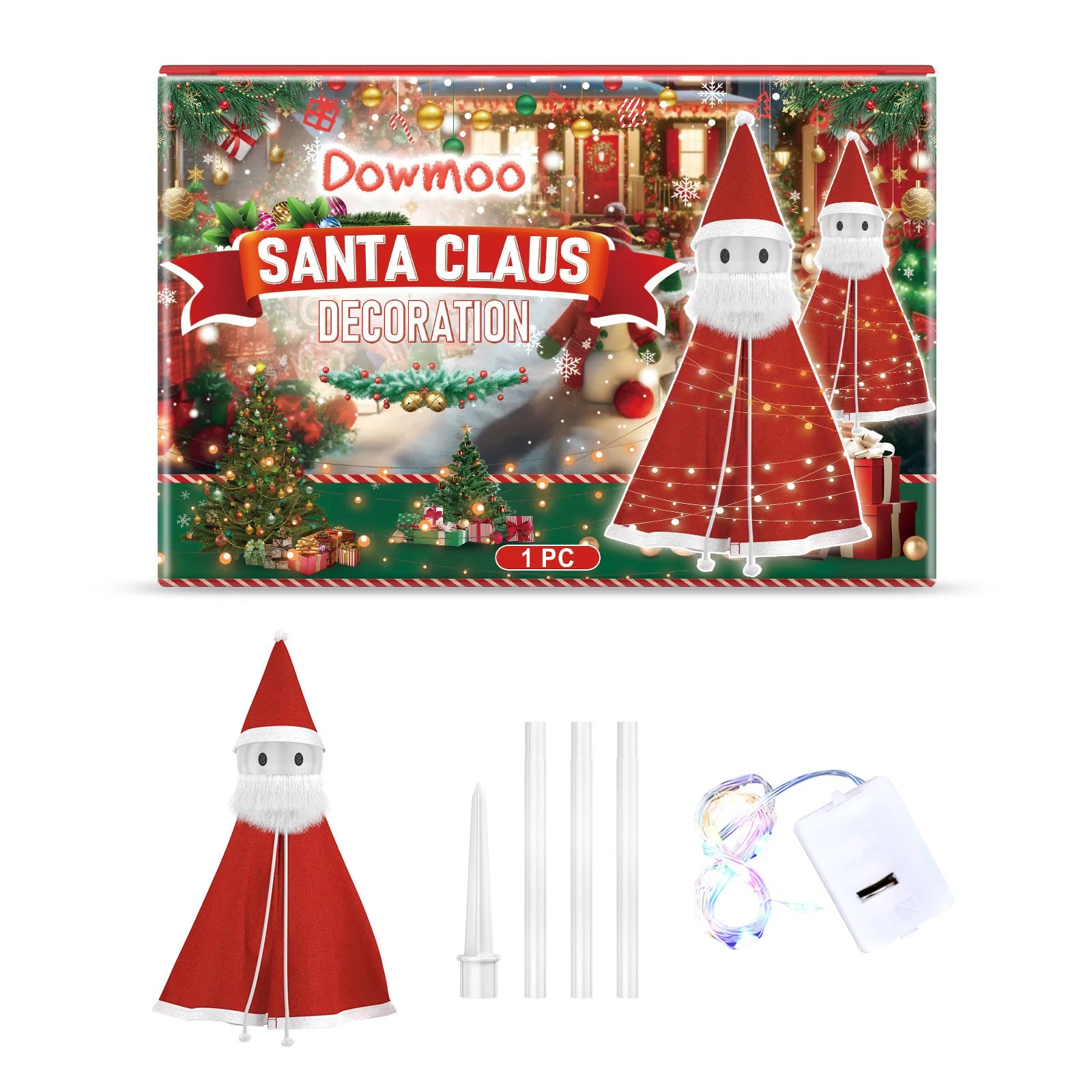 Christmas Santa Claus Decorations Fun Ornaments for Festive Atmosphere Detachable Lightweight Playful Toys