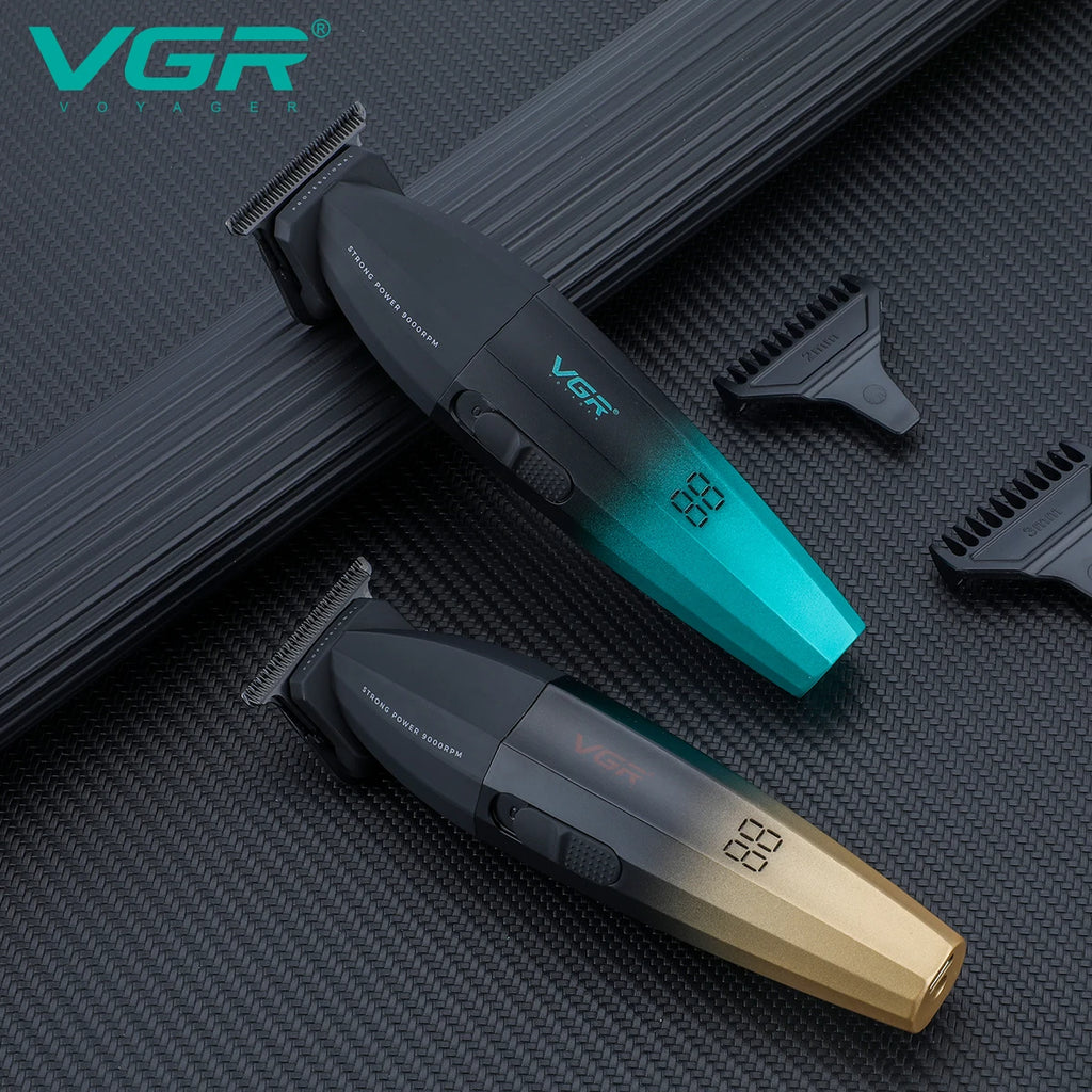VGR Hair Trimmer Professional Hair Cutting Machine Cordless Hair Clipper 9000 RPM Haircut Barber Metal Trimmer for Men V-906