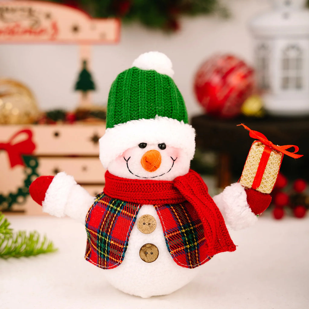 Christmas Glowing Snowman Decoration with Lights Snowman for Table Ornament Creative Gift Decoracion Para El Hogar
