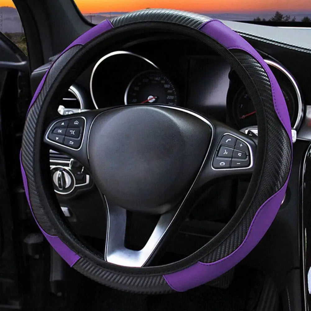 Universal Leather Car Steering Wheel Cover For Renault Megane 2/3 Captur Clio Scenic Duster Kudjar Triber Auto Accessories