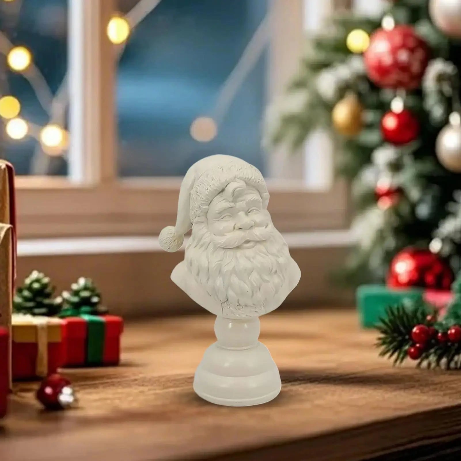 Christmas Santa Claus Figurines Resin Sculpture Christmas decorations Statue Party Winter holiday party desktop decoration