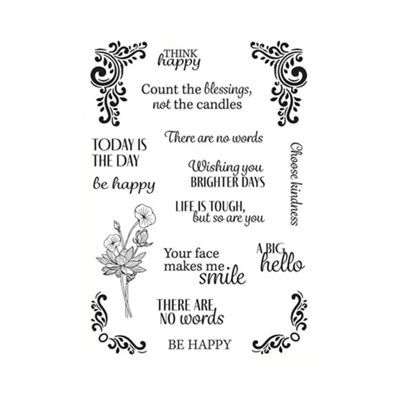 Christmas Wishes Autumn Leaves Lace Clear Stamps for Scrapbooking For Paper Making Frame Card Craft Transparent Seal