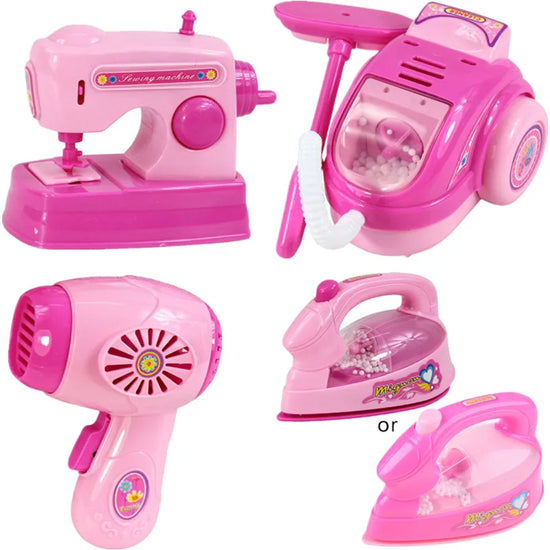 Children Kid Boy Girl Mini Kitchen Electrical Appliance Electric Iron Toy Set