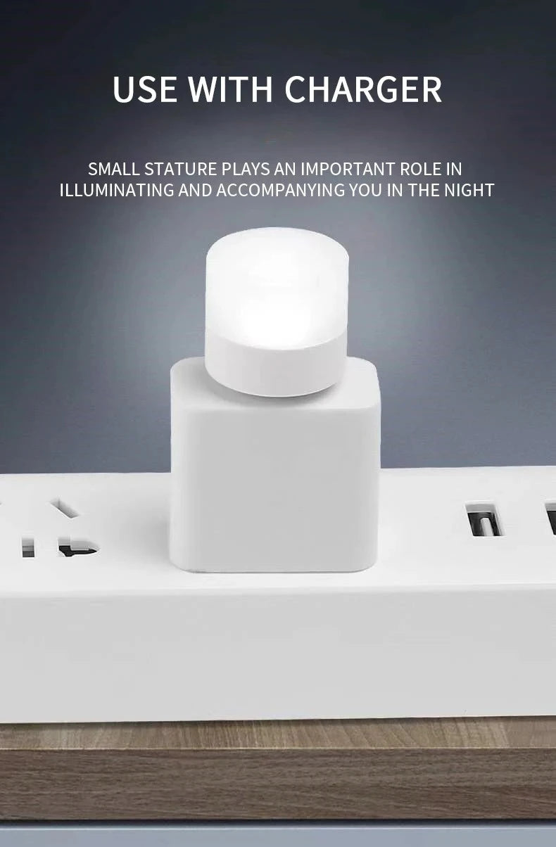 3-5Pcs Mini USB Night Light Warm White Eye Protection Book Reading Lights usb Plug Computer Mobile Power Charging LED night Lamp