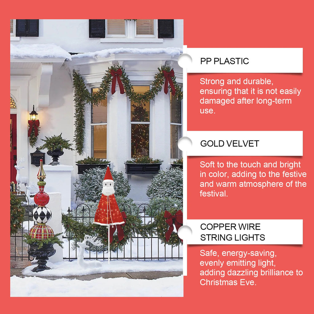 Christmas Santa Claus Decorations Fun Ornaments for Festive Atmosphere Detachable Lightweight Playful Toys