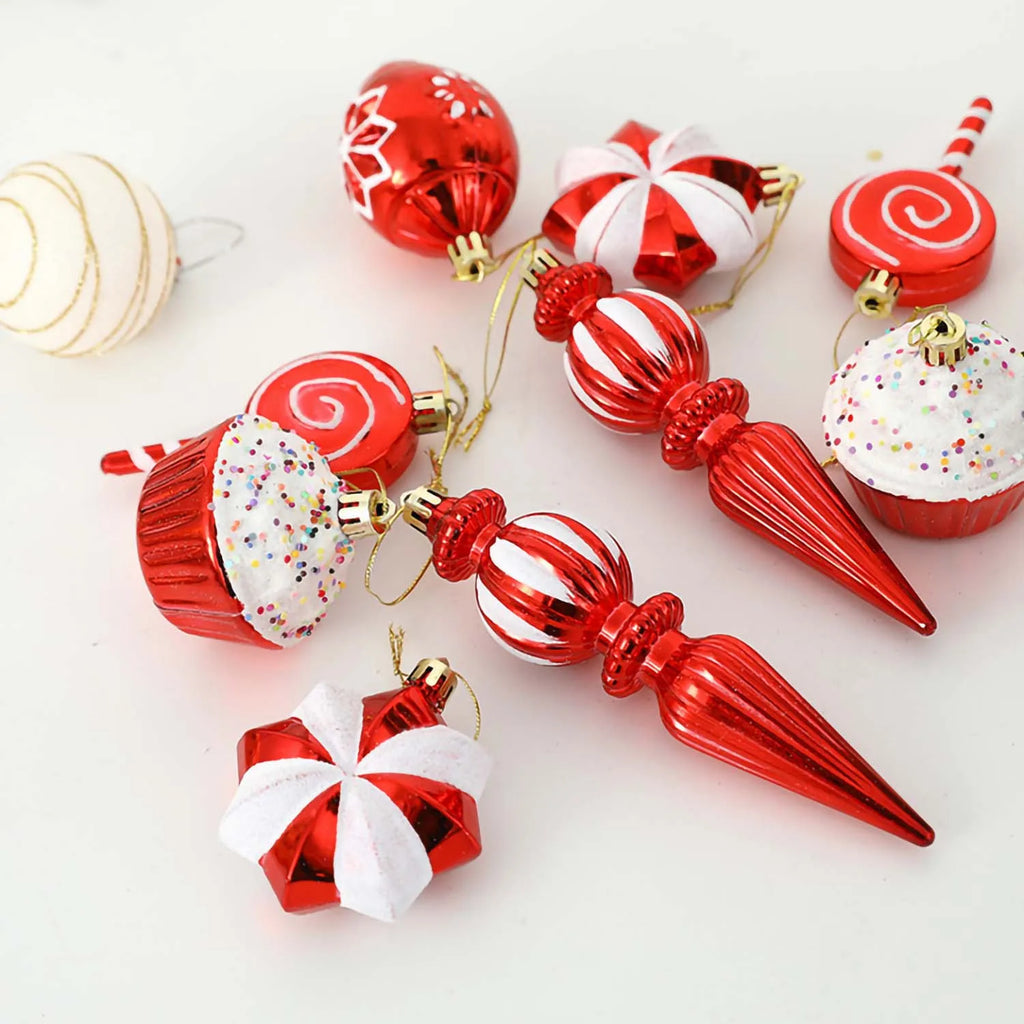 Christmas Decoration Supplies Special-shaped Christmas Balls Canes Candy Cakes Gift Bags Christmas Tree Pendants