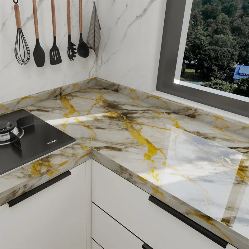 Thickening Decorative Walls Paper Wall Stickers Wallpaper for Kitchen Cooking Bench 40cm Waterproof and Oil Proof Adhesive Home