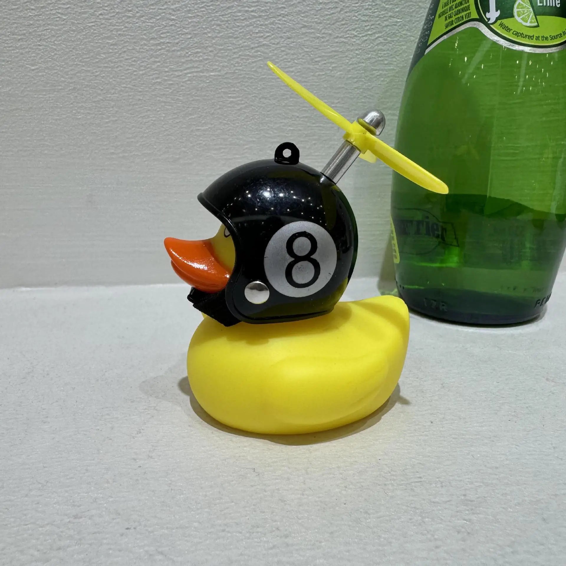 New! Funny Middle Finger Rubber Duck for Bike Car Dashboard Decorations Yellow Duck with Propeller Motorcycle Car Decoration