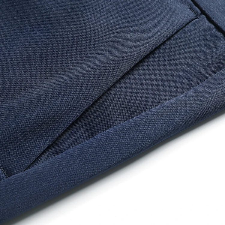 Mens Thin Stretch Straight Summer Pants Silky No-Iron Fabric