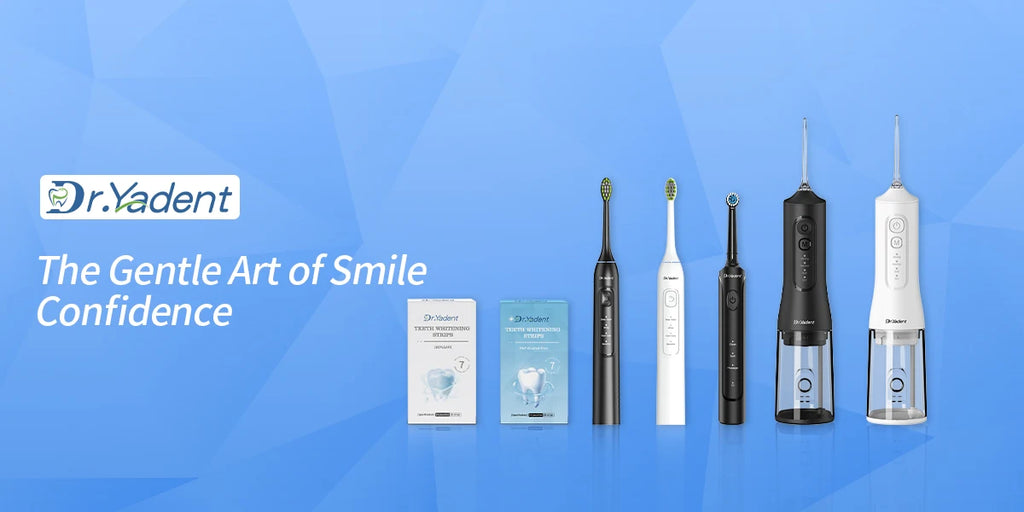 DrYadent Cordless YD06 Water Flosser 7 Nozzles 4 Smart Modes 3hrs Fast USB-C Charge 300ML Portable Tank 2min-Deep Cleaning Adult