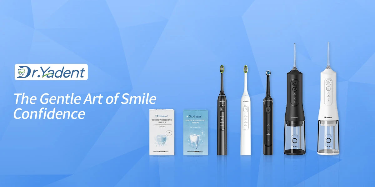 DrYadent Cordless YD06 Water Flosser 7 Nozzles 4 Smart Modes 3hrs Fast USB-C Charge 300ML Portable Tank 2min-Deep Cleaning Adult