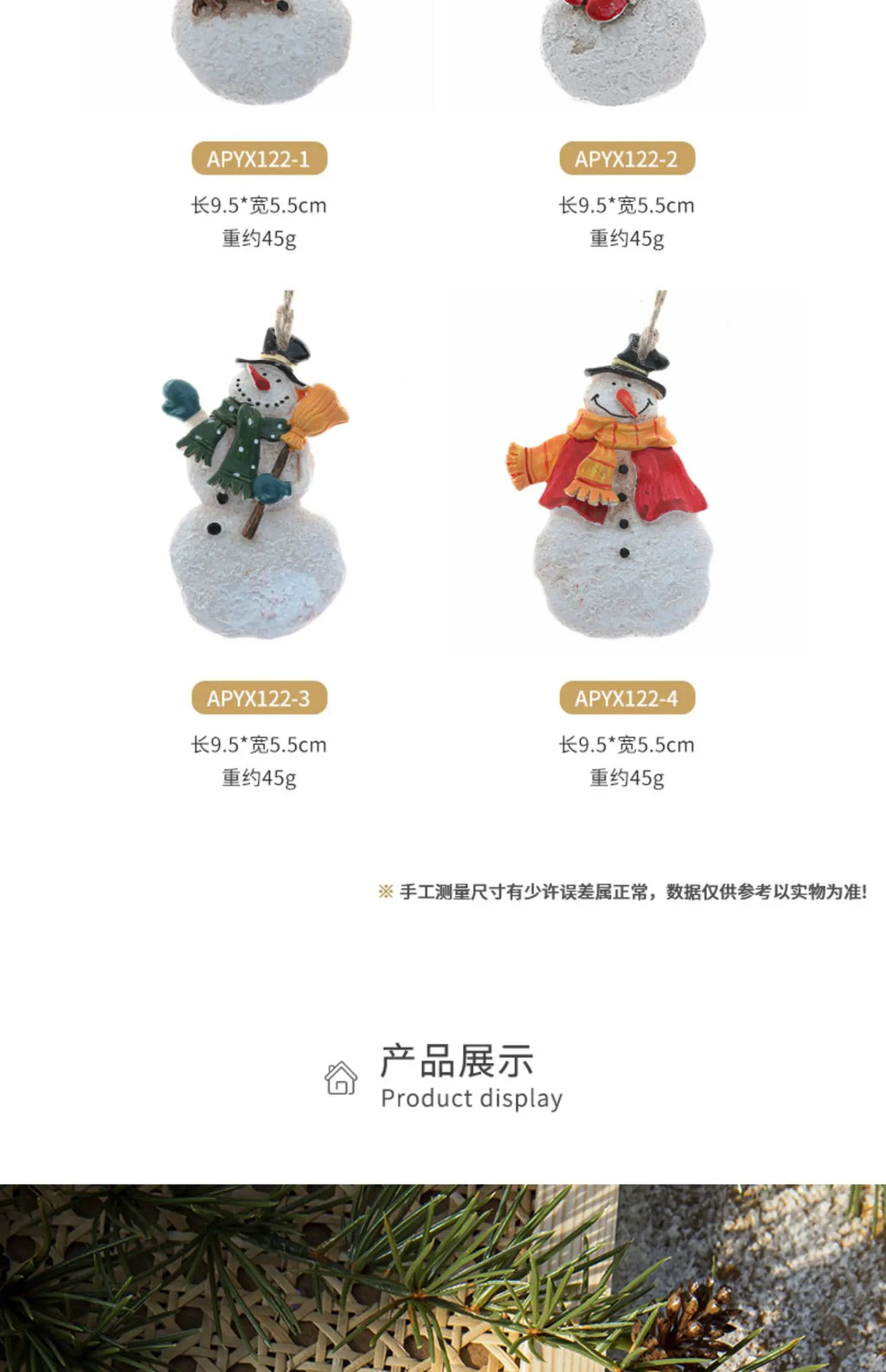 Christmas Resin Tree Decorations Santa Snowman Angel Pendant Ornament DIY Kids Toys Noel Navidad Kerst 2023
