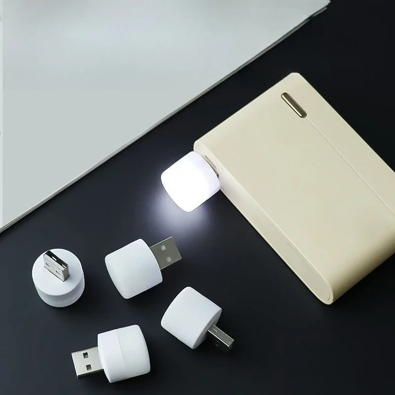 3-5Pcs Mini USB Night Light Warm White Eye Protection Book Reading Lights usb Plug Computer Mobile Power Charging LED night Lamp