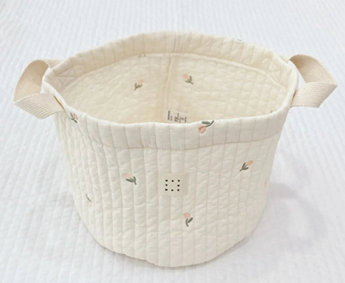 Diaper Bag Baby Items Toy Storage Bag for Newborn Crib Organizer Bedding Cotton Embroidery Mommy  Multipurpose storage basket