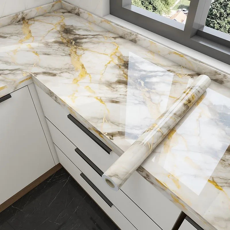 Thickening Decorative Walls Paper Wall Stickers Wallpaper for Kitchen Cooking Bench 40cm Waterproof and Oil Proof Adhesive Home