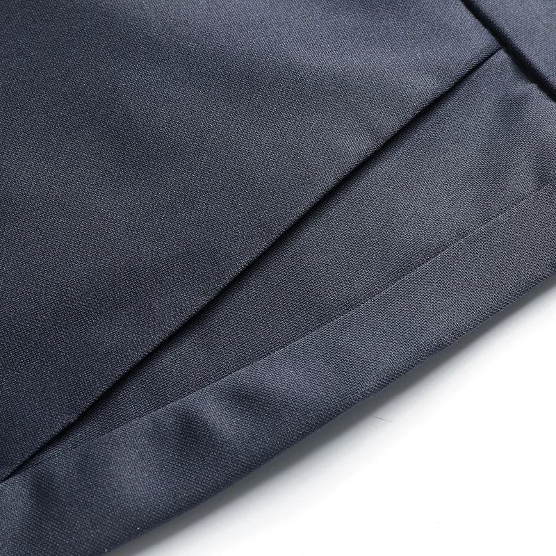 Mens Thin Stretch Straight Summer Pants Silky No-Iron Fabric