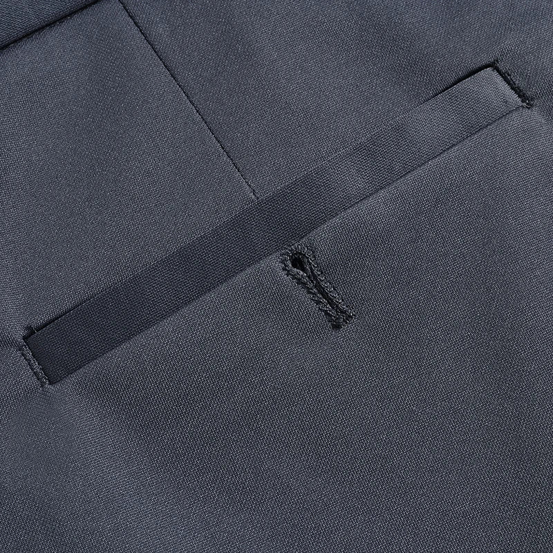 Mens Thin Stretch Straight Summer Pants Silky No-Iron Fabric