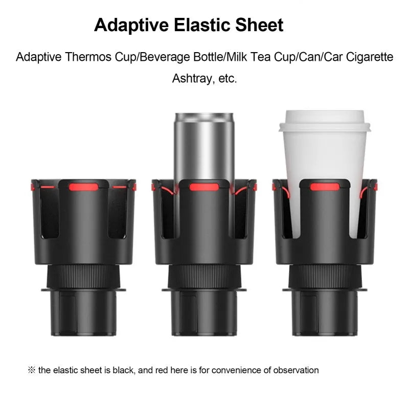 Car Cup Holder Expander Cupholder Adapter Multipurpose Auto Interior Expandable Organizer Storage Accessories With Phone Holder