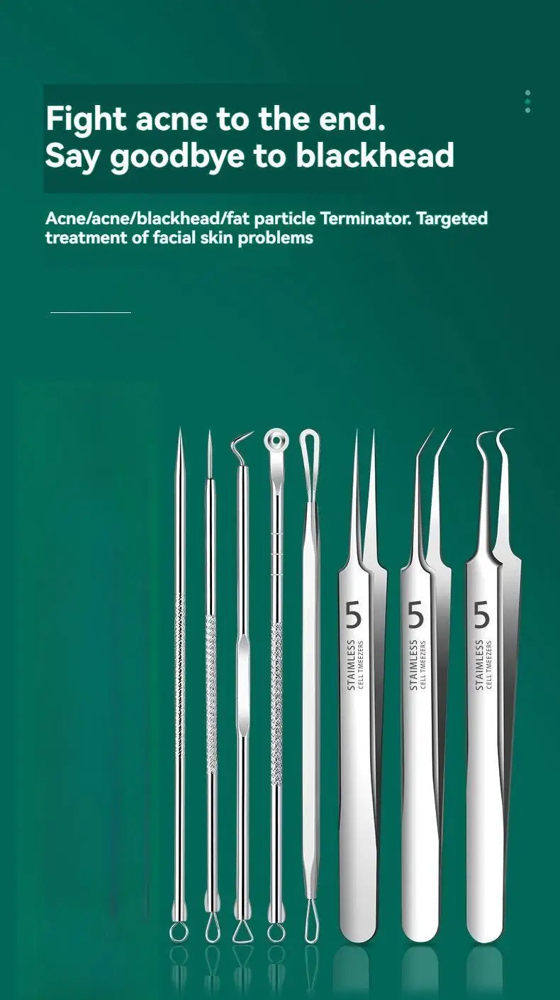 8 PCS Stainless Steel Acne Clip, Cell Clip, Blackhead Clip, Acne Needle, Beauty Salon Acne Needle, Acne Needle Tool