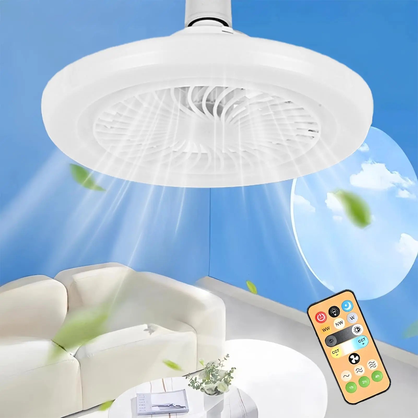 Ceiling Fans with Lights Flush Mount Fan with Remote Control Energy Efficient Home Appliance 3-Speed Adjustable Cooling Device