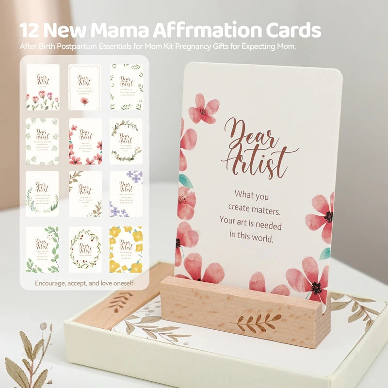 Baby Bathing Set Gift Box Cotton Socks Newborn Growth Memorial Card Wooden Bear Teether Wooden Rattle Baby Birth Gift