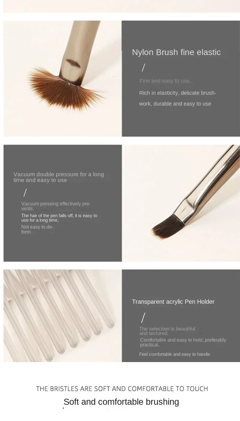 9PCS Nail Brush Liner DIY Painting Pen Manicure Acrylic Drawing Brush for Nail Art Design Nails Tip Display Painting Tool