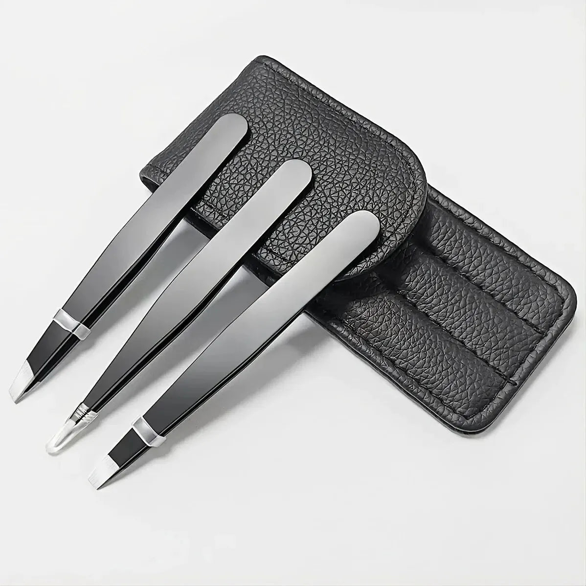 Tweezers Set 3-4pcs Premium Stainless Steel Eyebrow Precision Sharp Tip Tweezers for Body Ingrown and Facial Hair Removal
