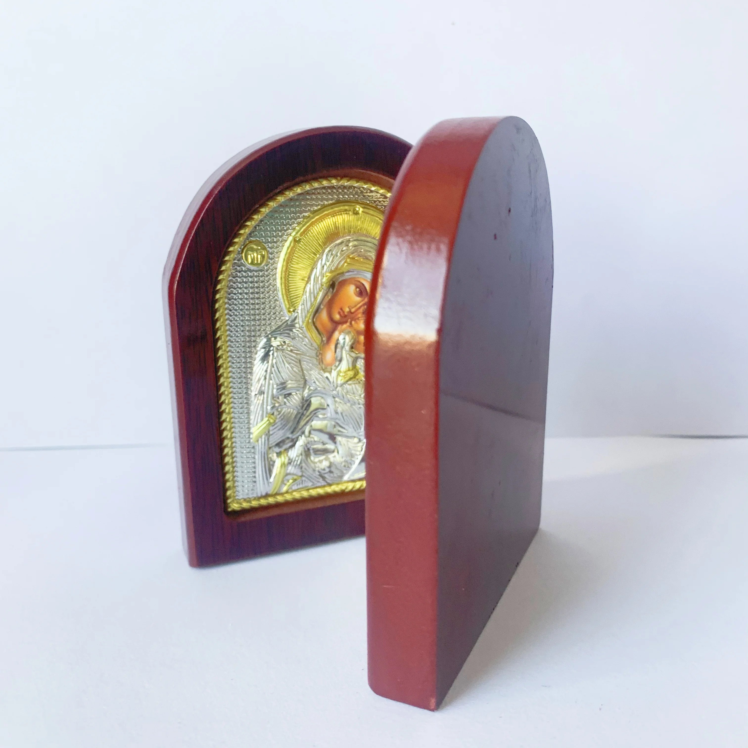 Jesus Wood Icon Double Virgin Mary Statues Religious Christmas Easter Home Decoration Church Gift