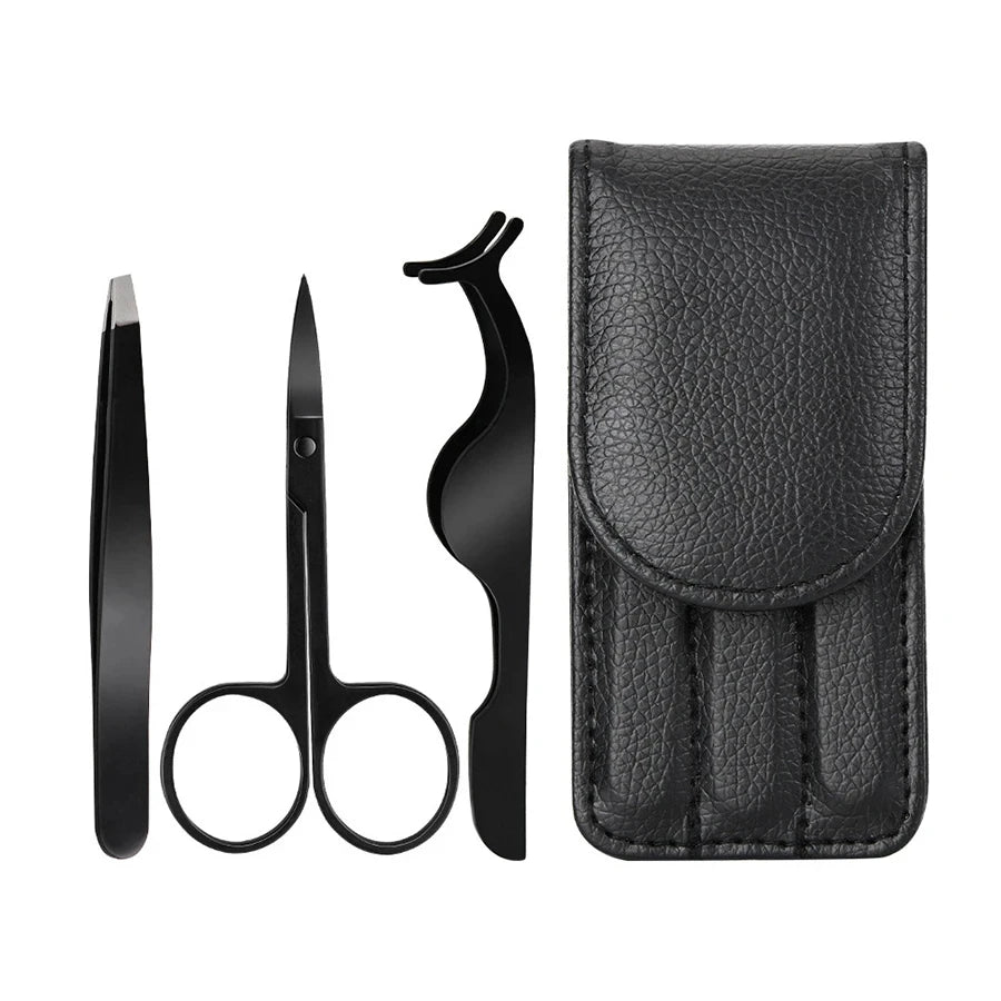 Tweezers Set 3-4pcs Premium Stainless Steel Eyebrow Precision Sharp Tip Tweezers for Body Ingrown and Facial Hair Removal