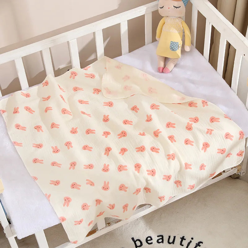 Baby Receive Blanket for Newborn Cotton Muslin Swaddle Blanket Bedding Infant Bath Towel Baby Items Mother Kids