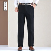 2025 Mens High Waist Loose Straight Cotton Casual Pants