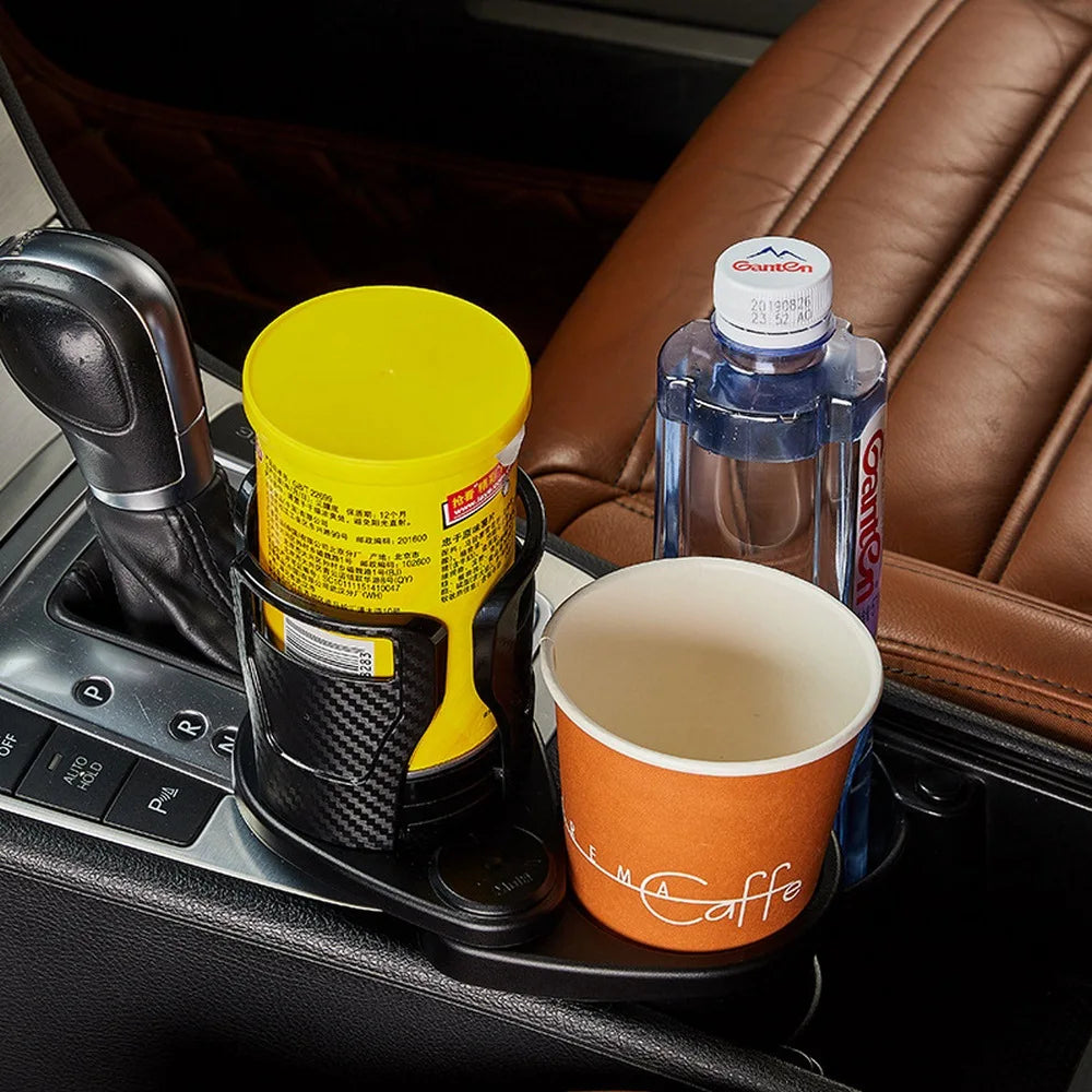 2 In 1 Vehicle Mounted Slipproof Cup Holder 360 Degree Rotating Water Car Cup Holder Multifunctional Auto Accessory