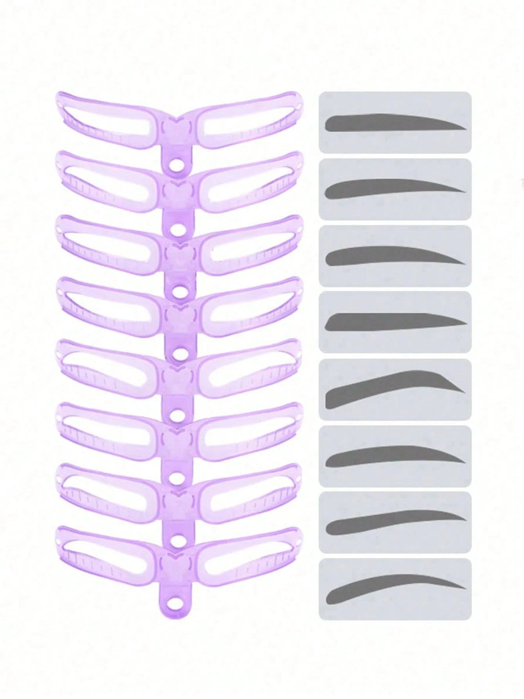 8Pcs Reusable Eyebrow Stencils,Eyebrow Shaping Kit,Eyebrow Makeup Template,Eyebrow Shaper-8 Styles For Different Eyebrow Shapes