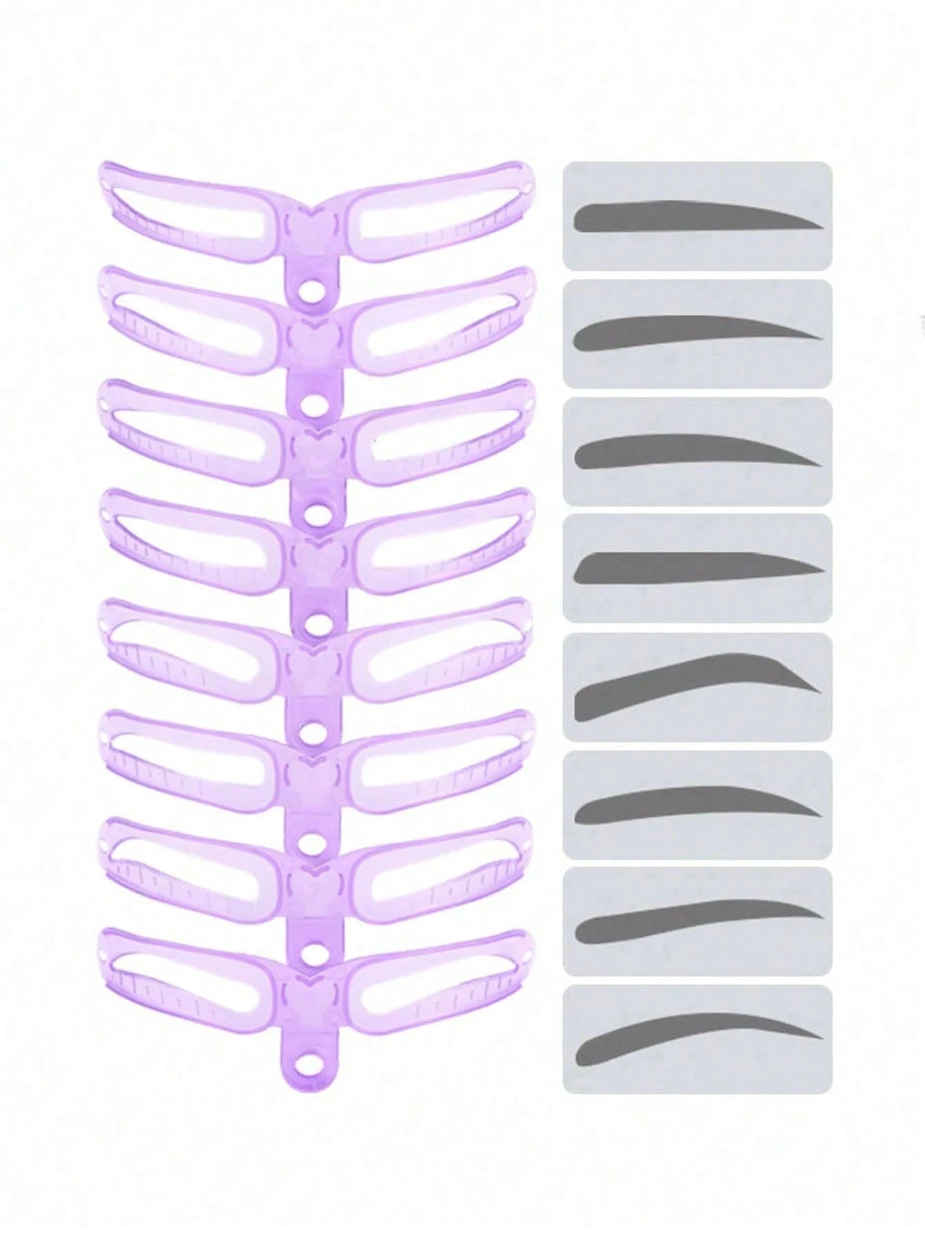 8Pcs Reusable Eyebrow Stencils,Eyebrow Shaping Kit,Eyebrow Makeup Template,Eyebrow Shaper-8 Styles For Different Eyebrow Shapes