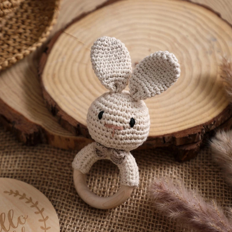 Baby Rattle Toys Newborn Animal Appease Towel Keepsakes Memories Milestone Cards Baby Birth Monthly Bath Accessories Photography