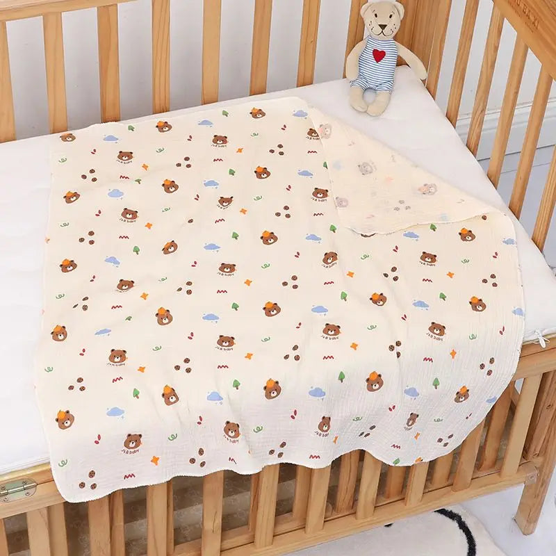 Baby Receive Blanket for Newborn Cotton Muslin Swaddle Blanket Bedding Infant Bath Towel Baby Items Mother Kids