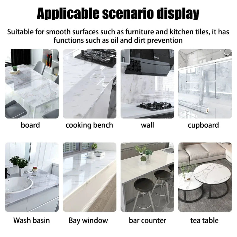 Oil Proof Self Adhesive Wallpaper for Wall Kitchen 40cm Wallpapers Home Decor High Temperature Resistance Sticker Self-adhesive